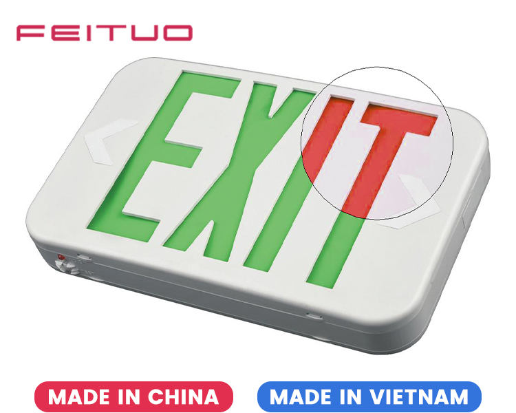 EZXTEU2BCWEM (EZCXTEU2BCWEM) - Enseigne de sortie à DEL compacte bicolore